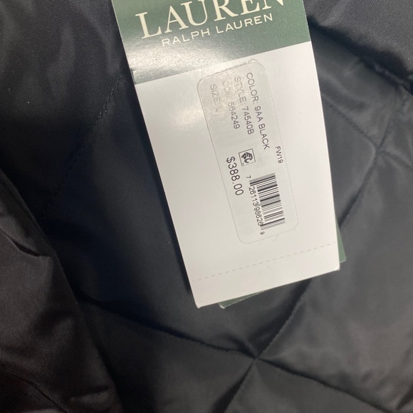 NEW LAUREN RALPH LAUREN QUILTED PARKA BLACK DOWN - Picture 10 of 16